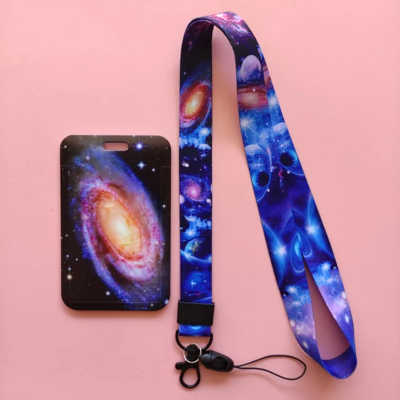 Smycz kosmiczna Okładki na karty identyfikacyjne Etui na karty autobusowe dla studentów Identyfikator drzwi Identyfikator Prezent świąteczny