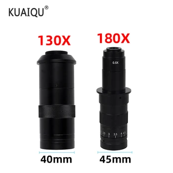 180X 130X Video Microscope Camera Objective Lens 180x Adjustable Zoom Lens Accessories C-MOUNT HDMI VGA Camera