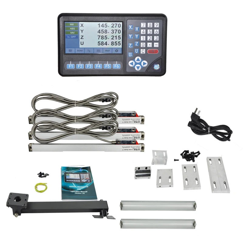 4 Axis Digital Readout Dro Set with 3pcs Linear Scale (0-1000mm ) for Mill Machine/Milling Machine