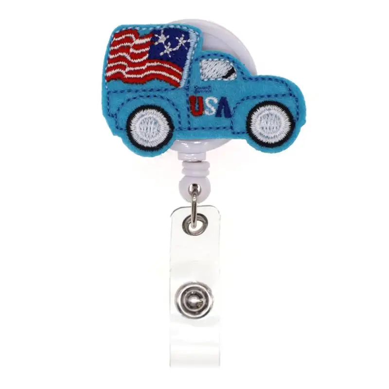 

New Arrival USA Mini Car Nurse Retractable Felt ID Badge Holder Reel