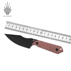 Kizer Mojave ekskluzywny ostrze stałe nóż harpun 1040E 1 nóż myśliwski czerwony uchwyt Micarta D2 wytrzymała stal czarny narzędzie survivalowe
