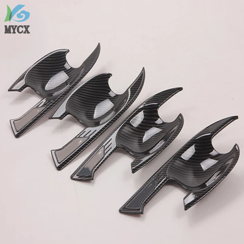 

For Toyota RAV4 2019 2020-2021 RAV 4 XA50 ABS Carbon Fiber Car Door Handle Bowl Covers Trim Sticker Accessories Car-Styling
