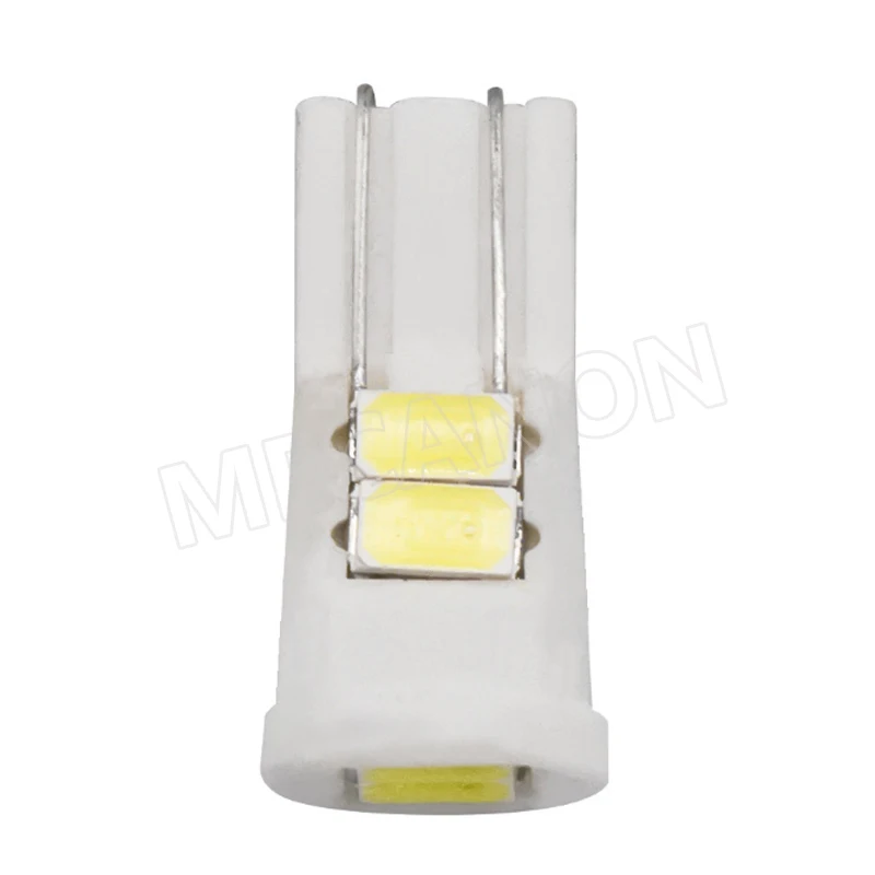 100pcs T10 LED W5W 194 168 Ceramic Car License Plate Light Reading Lamp Wedge Side Clearance Light Bulb 5630 6SMD White DC12V