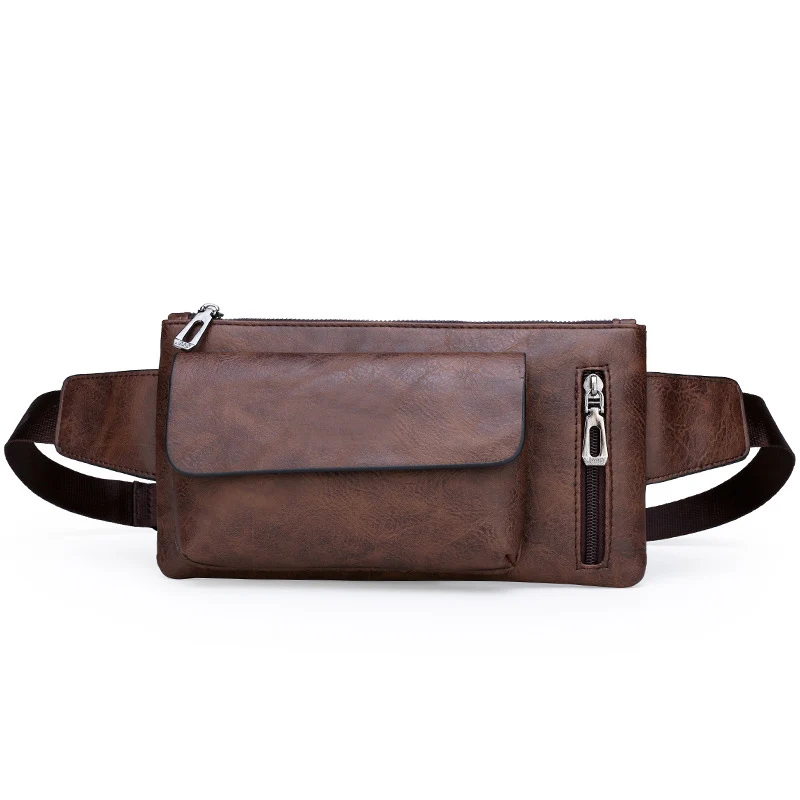 

2020 Fashion Men's Waist Bags Men PU Leather Bags New Men Casual Waterproof Waist Bags Riñonera Hombre