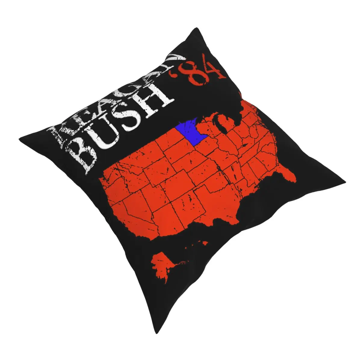 Vintage Style Distressed Reagan Bush 84 Pillowcase Home Decorative Cushion Cover Throw Pillow for Living Room Double-sided Print