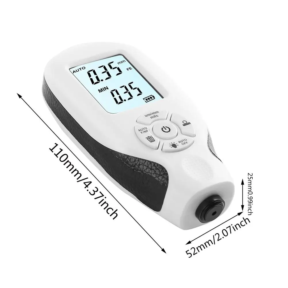 Digital Thickness Gauge Coating Paint 0-2000um Thickness Test Tool Digital LCD Paint Tester Thickness Gauge Test Instrument