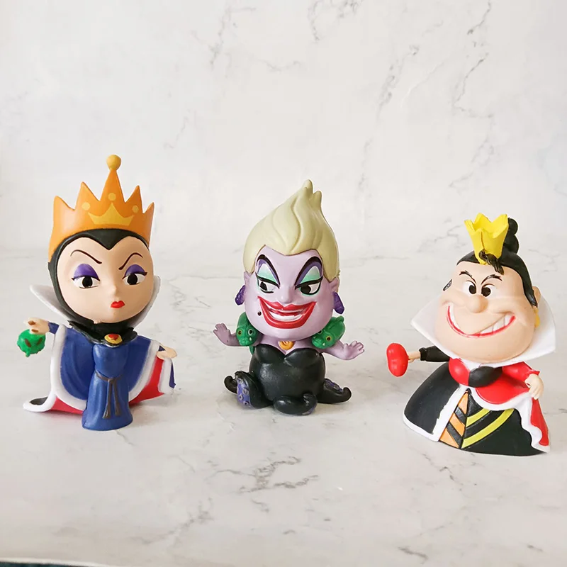 Disney Villain Series 6Pcs/Set Maleficent Ursula Evil Witch Action Figure Doll Toys Gifts for Kids Collection Model Decoration