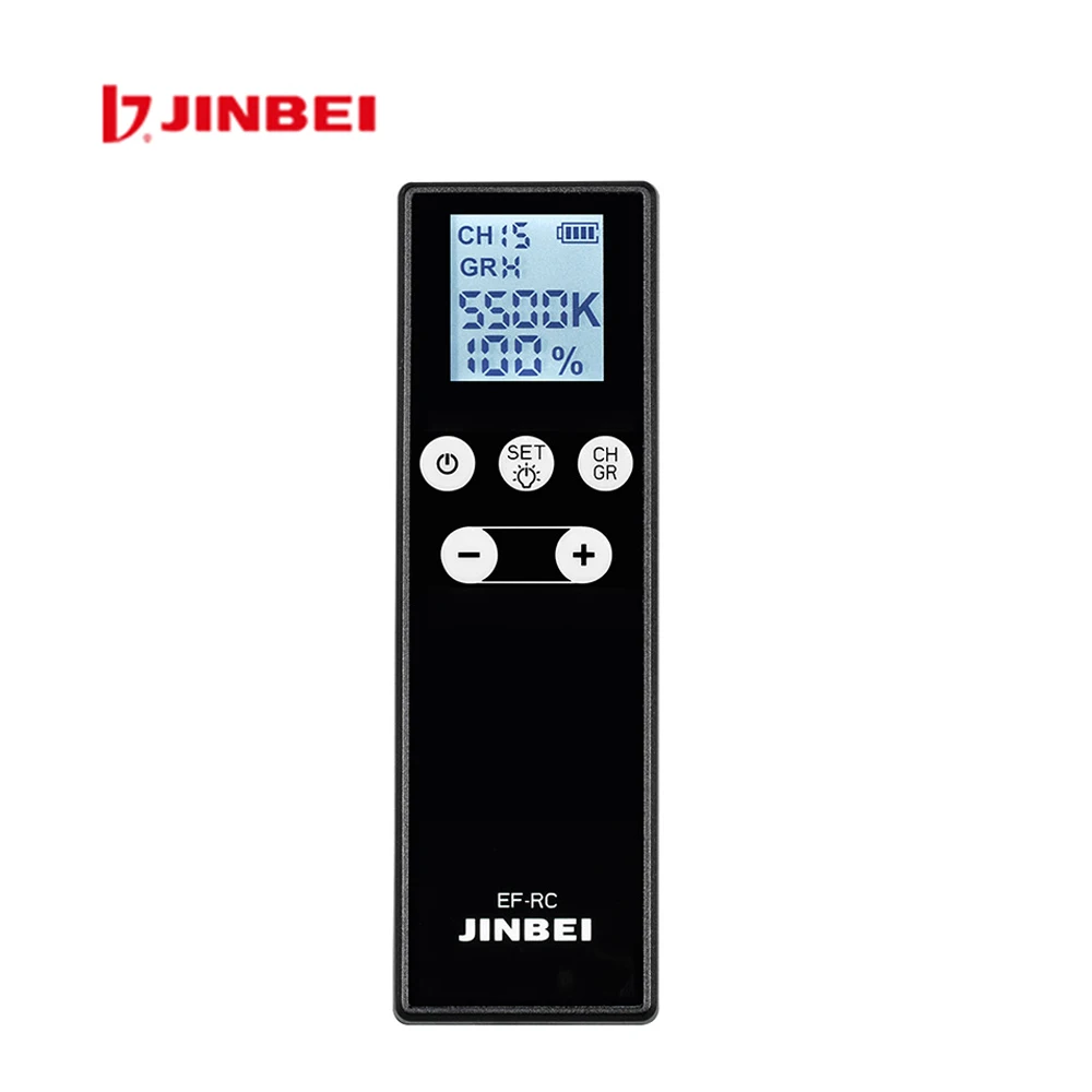 JINBEI EF-RC LED Light Remote Controller 2.4GHz Wireless Control 16 Channel Full Function LCD Display for EFII60 EF Series Light