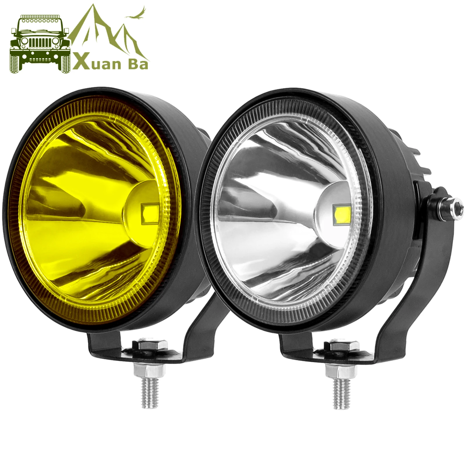 

4 Inch Led Work Light Barra 12V 24V 4x4 Offroad For Motorcycle Car ATV Race Dirt Bike Pickup Truck Boat Trailer Round Fog Lights