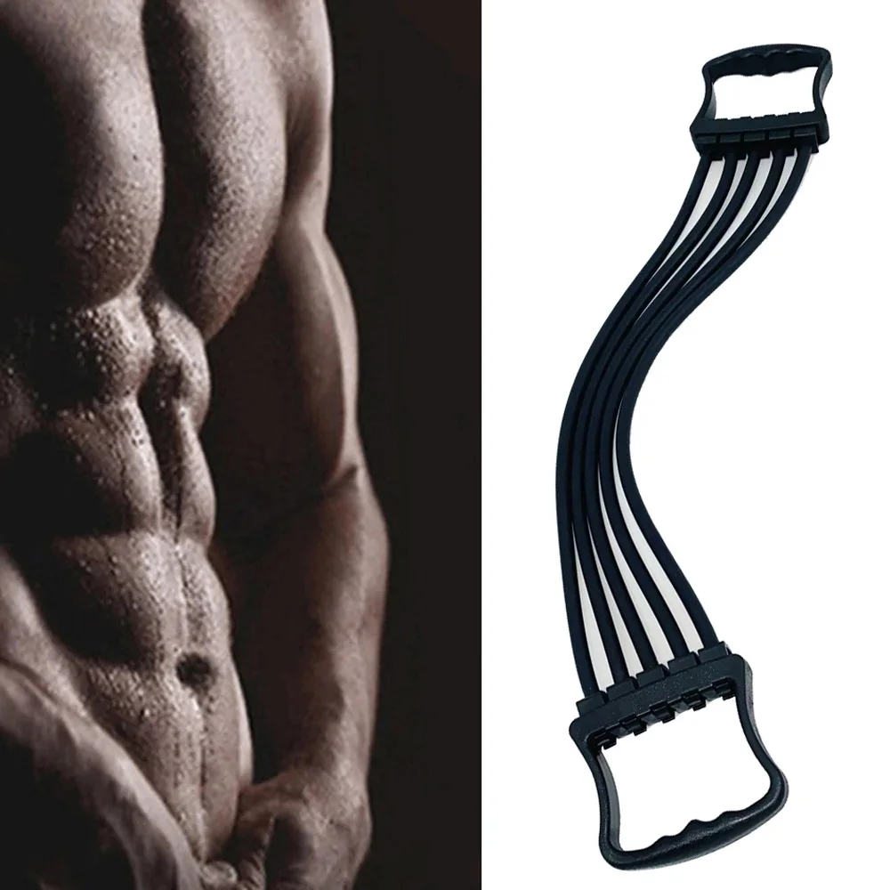 Profession Resistance Chest Expander for Fitness Strong Cable Band Puller Exercise, Removable 5 Latex Tube