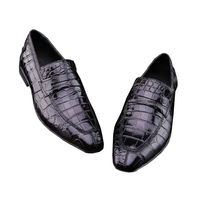 yulonggongwu crocodile shoes male crocodile leather shoes British business formal men shoes wear-resisting Rubber sole men shoes