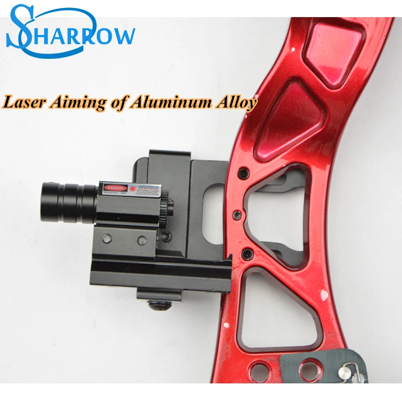 

A Set Archery Aluminium alloy Red Dot Laser Sight Scope for Compound Recurve Bow Crossbow Slingshot Band electron