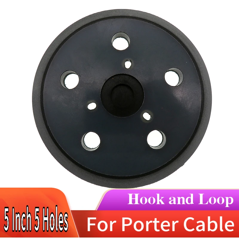 

5 Inch 125M 5 Hole Backing Pad Hook and Loop Sander Pad Replacement for Porter Cable 333 334 Sander Replace 13904 13909