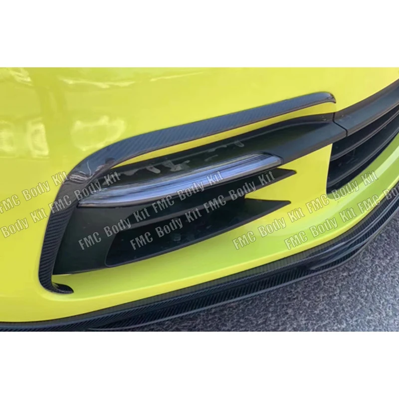 Voor De 17-19 Porsche Panamera 971 Echte Koolstofvezel Front Bumperfog Lamp Frame Windmes