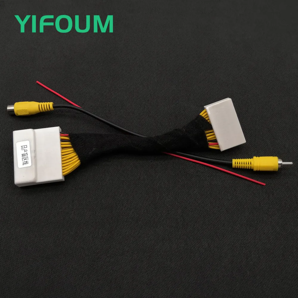 

YIFOUM 32Pin Original Video Input Switch RCA Adapter Cable For Nissan New Sylphy Tiida Bluebird Venucia Teana add 360 Camera