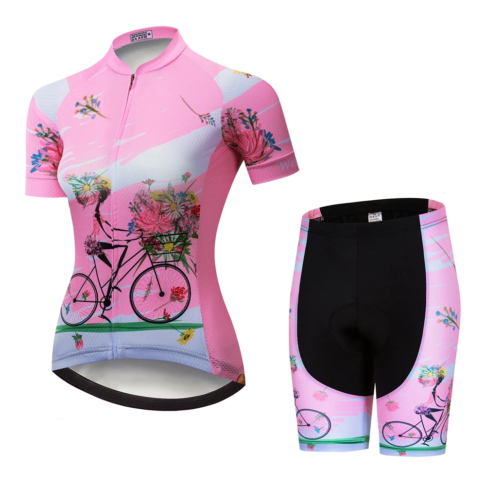 Weimostar-Conjunto de camisetas de ciclismo para mujer, ropa transpirable de secado rápido para bicicleta de montaña, ropa de Ciclismo de manga corta Anti UV para niña