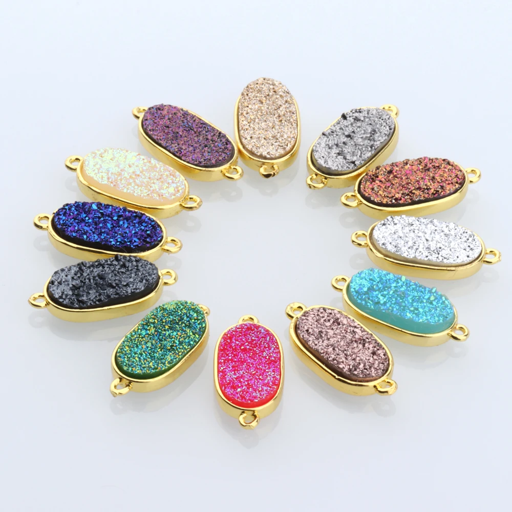 10pcs Oval Shape Bud Bracelet Connector Jewelry Accessories Necklace With New Wholesale 22mm*10mm