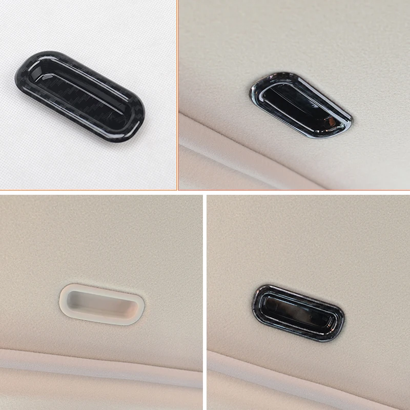 For Mitsubishi Pajero Shogun V80 2007-2021 Carbon Fiber Style Interior Sunroof Switch Frame / Handle Cover Trim Car Accessories