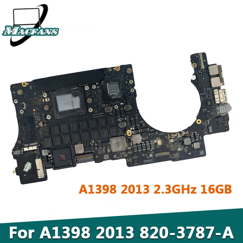 

Оригинальная материнская плата A1398 для MacBook Pro Rerina 15 ", логическая плата A1398 2,3 ГГц 16 Гб 820-3787-A 820-3662-A 2013 2014