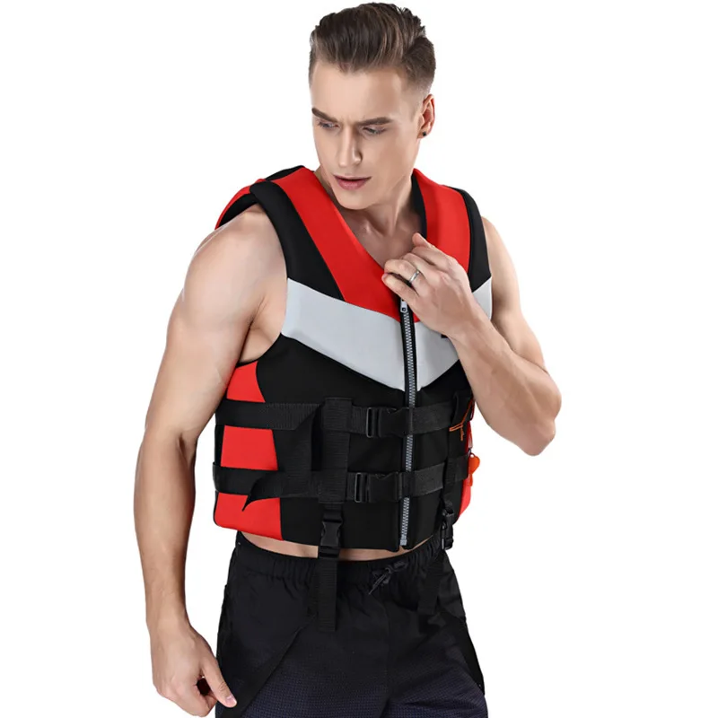 Neoprene Life Jacket for Adults, Safety Life Vest, Rescue Wakeboard, Drifting Wakeboard, Fishing, Swimming Life Jack