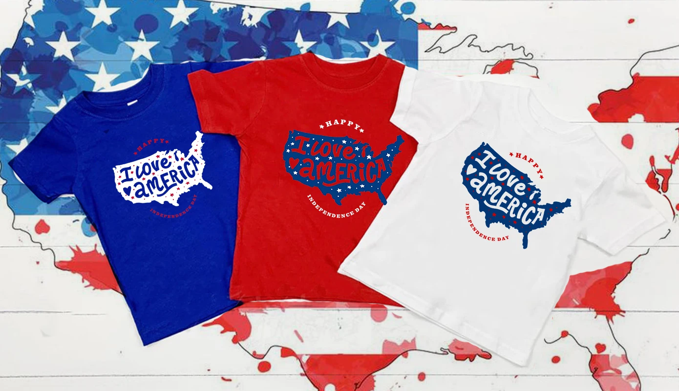 American Sweetheart kids 4th of July shirt Independence day kids t-shirt American girl youth patriotic red white blue shirts