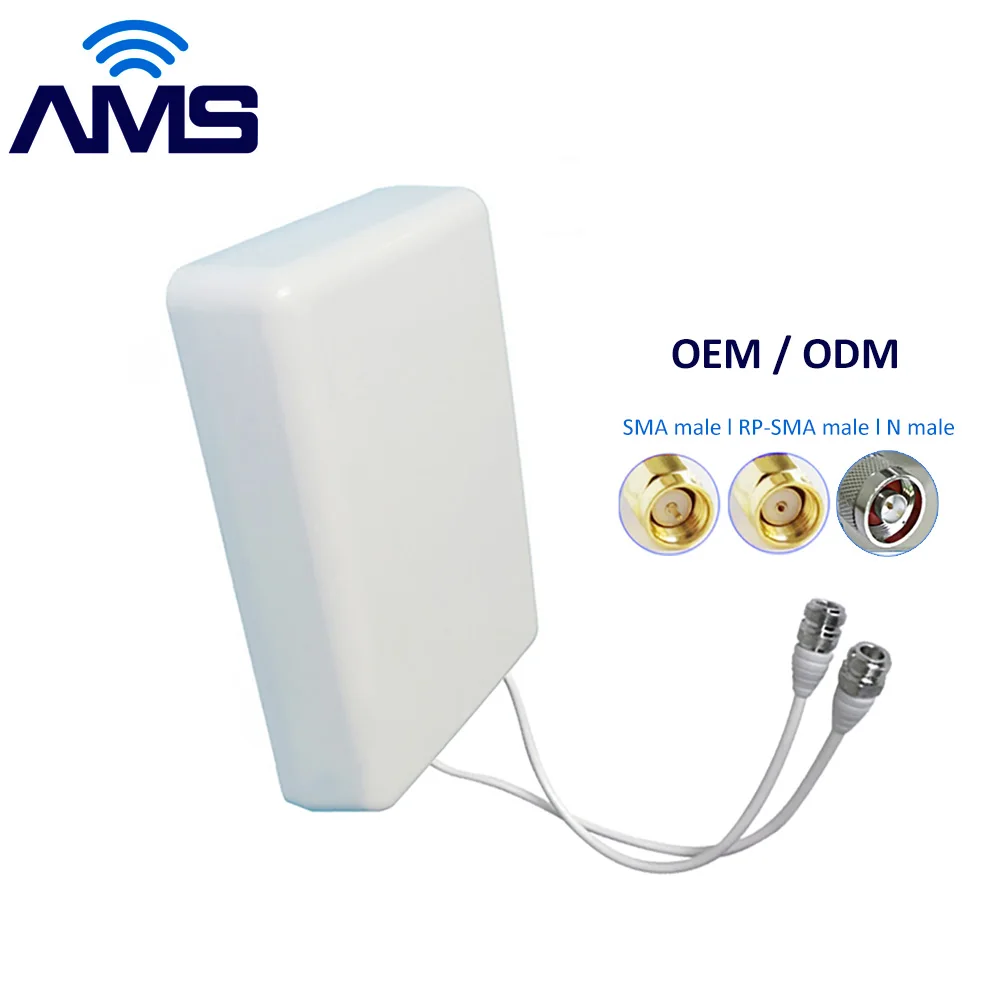 Long range 10-50km mimo flat panel antenna 2x2 mimo wireless router GSM lte wifi 4g antenna Mobile Antenna SMA/N MALE Connector