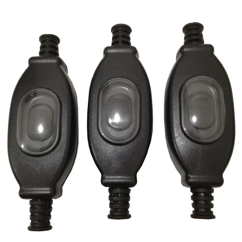 Xingxiong ZJXXDZ 204 2A Waterproof In-line Light Switches On Line Foot Pedal Pushbutton Push Button Switches for Lamps, 2-Pack