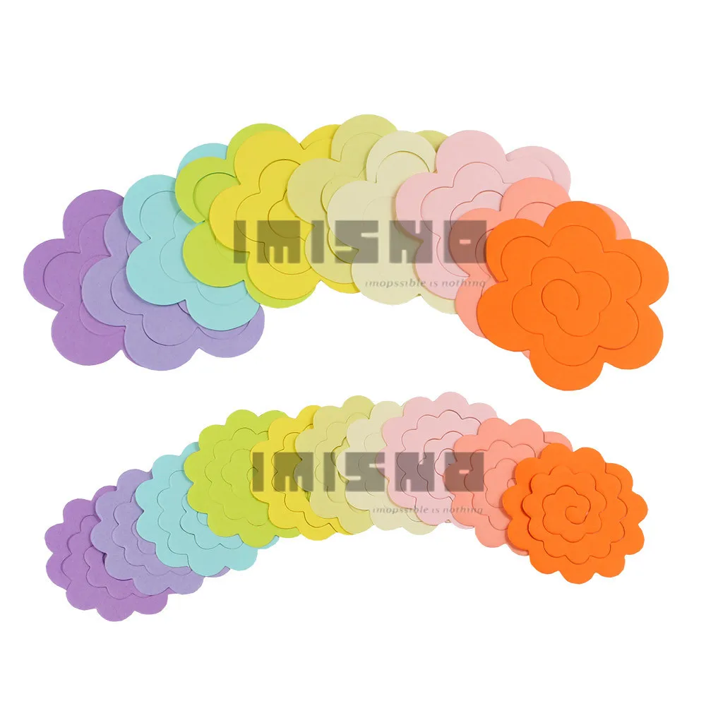 3D craft papers 10 colors flower paper quilling DIY rainbow origami material paper quilling 20PCS wholesale
