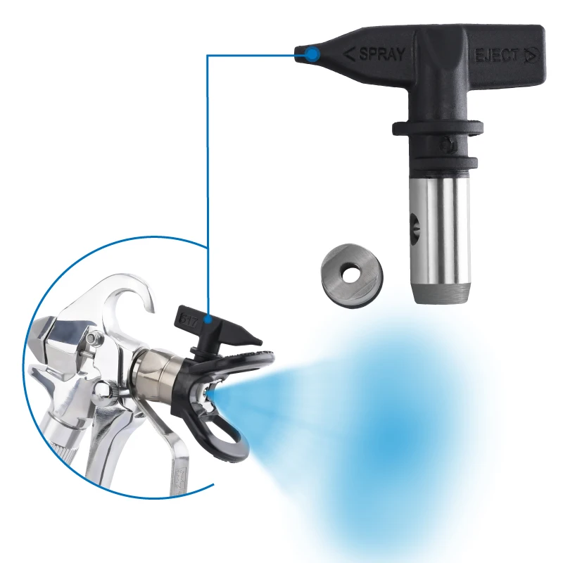 RONGPENG Spray Gun Reversible Tungsten Steel Airless Paint Airbrush Nozzle Paint Gun Sprayer Machine Accessories Tool