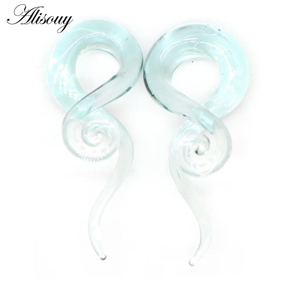 Pyrex Glass Ear Plugs Tunnel, 2pcs