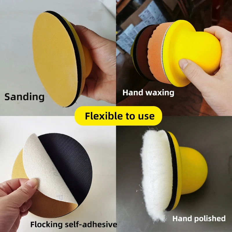 Car Putty Moagem Ash Push Plate 5 Polegada 125mm 6 Polegada Round Auto-adesivo Lixa Backing Board