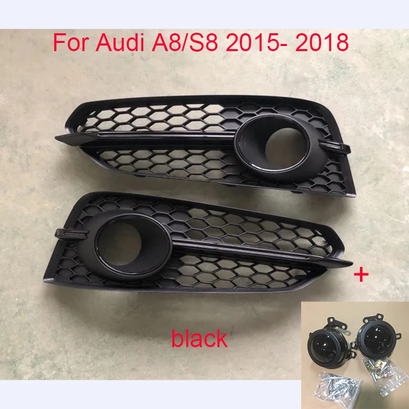 Car Front Bumper Grill Mesh Hood Front Center Middle Grille for Audi A8/S8 2015-2018 grille with ACC probe