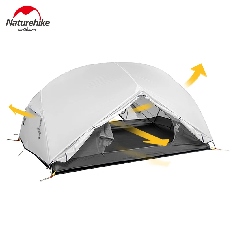 Imagem -02 - Naturehike Mongar Barraca de Acampamento Ultraleve Tenda Temporada à Prova Impermeável Água Dupla Camada ao ar Livre Mochila Caminhadas Tenda Vestibule