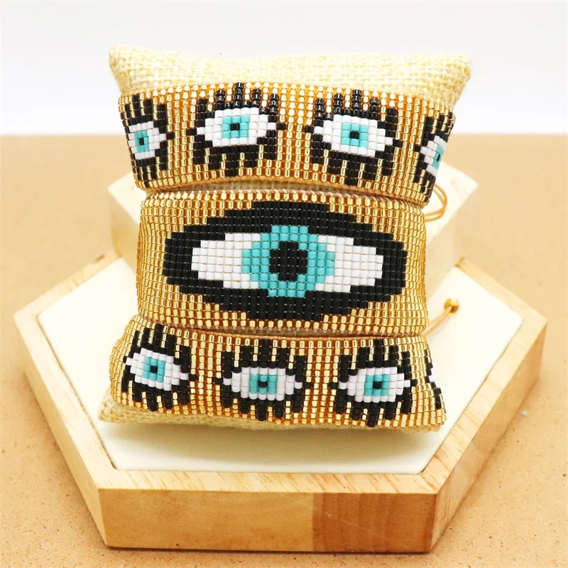 ZHONGVI Lucky Evil Eye Bracelet Pulseras 2021 Popular Miyuki Jewelry For Women Gift Boho Tassel Turkish Eye Bracelets Wholesale