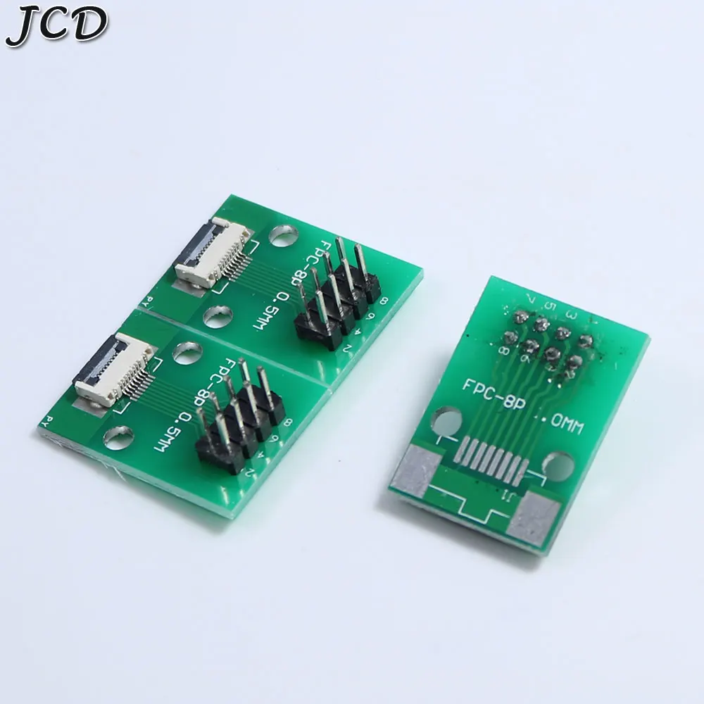 JCD-placa adaptadora FPC/FFC, conector de paso de 0,5mm, doble fila, toma de aguja recta, 6, 8, 10, 12, 20, 24, 26, 30, 40P, 50, 60, 80 pines