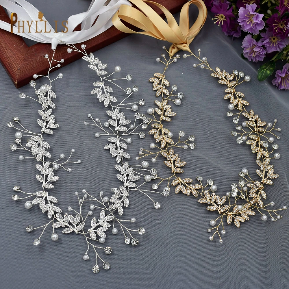 S42 Silver Golden Crystal Bridal Belts Pearl Wedding Sash Belt Bridal Rhinestone Belt  Wedding Dress Accessories Bride Belts