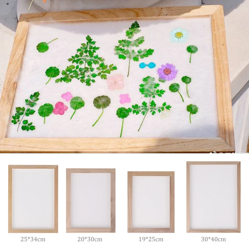 Paper Making Mould  Screen Traditional Diy Craft Wooden Papermaking Screen Frame Kids Children Diy Paper Craft Rectangular Mold