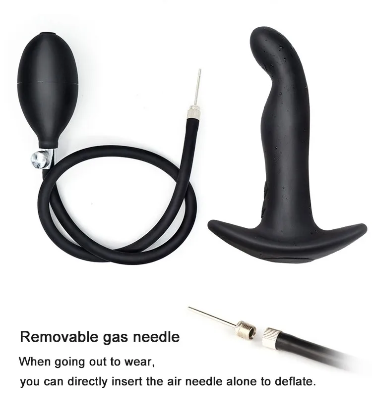 Dilatador anal grande vibratório inflável butt plug, grande expansor anal vibrador anal massageador de próstata brinquedos sexuais para homens.