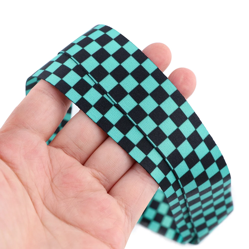 Flyingbee-チェック柄の吊りロープストラップ、バッジッドストラップ、携帯電話ロープ、ネックストラップ、キーアクセサリー、x2208