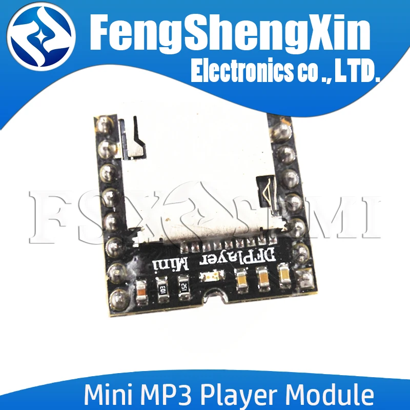 Плата модуля мини MP3 DF плеера, плата декодирования аудио и голоса MP3 для Arduino Sup port ing TF Card U-Disk IO/последовательный порт/AD DFPlayer