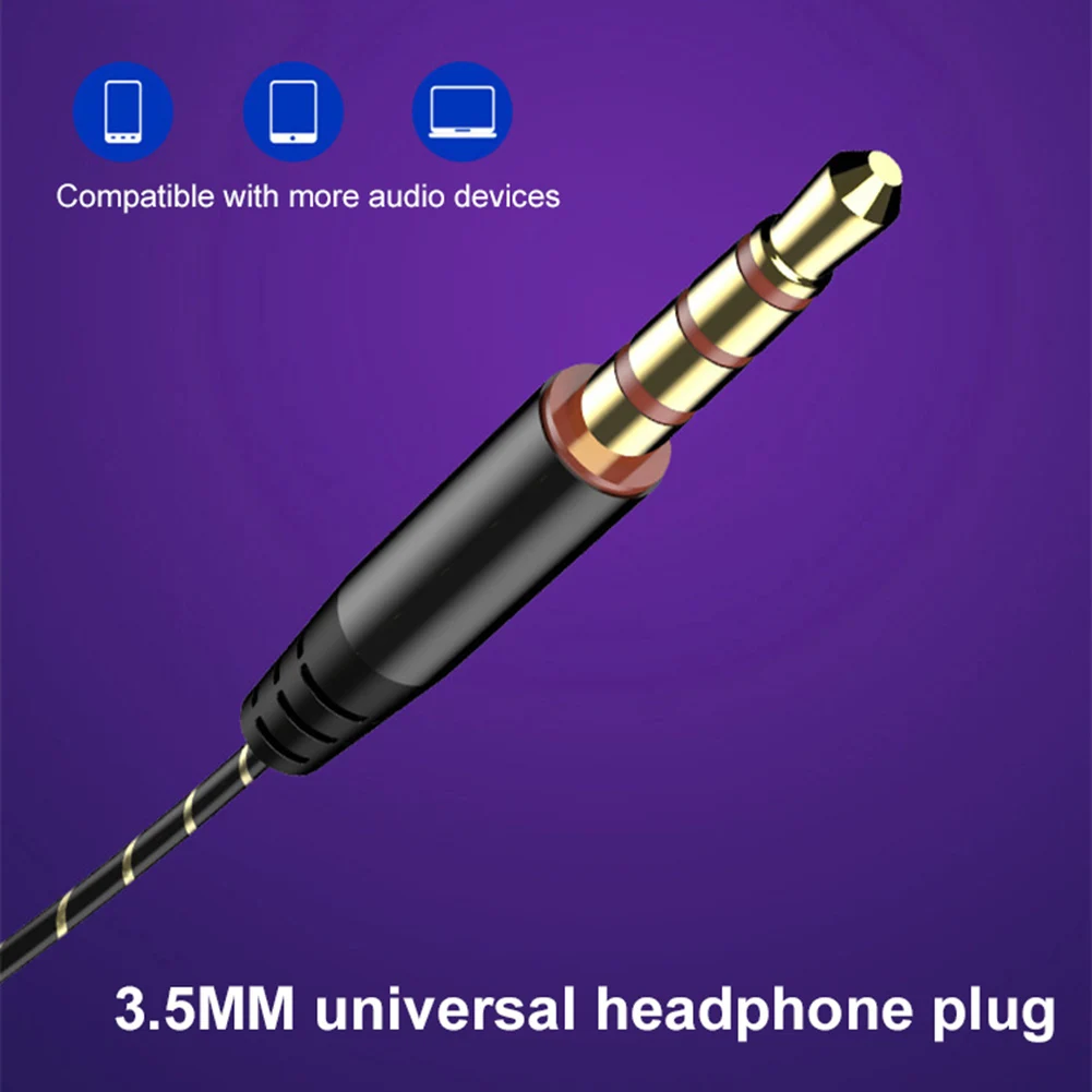 Проводные стереонаушники с двойным приводом, наушники-вкладыши, наушники с басами для IPhone 3, 5 мм, Спортивная игровая гарнитура с микрофоном