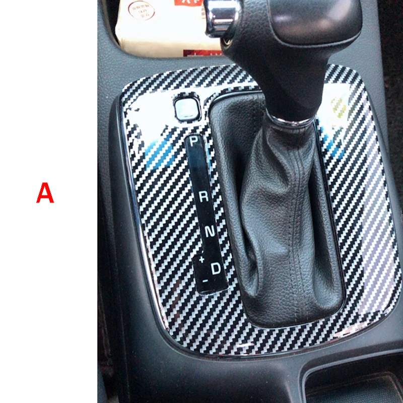 Inner Real Carbon Fiber Shift Knob Gear Cover Trim Panel Frame Styling Accessories for Kia K3 2016 2017