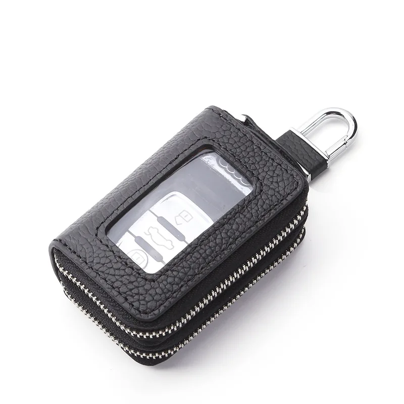 

Limited edition Double-layer Zipper Car Key Case Genuine Leather Multi-function Car Leather Key Case No Box New