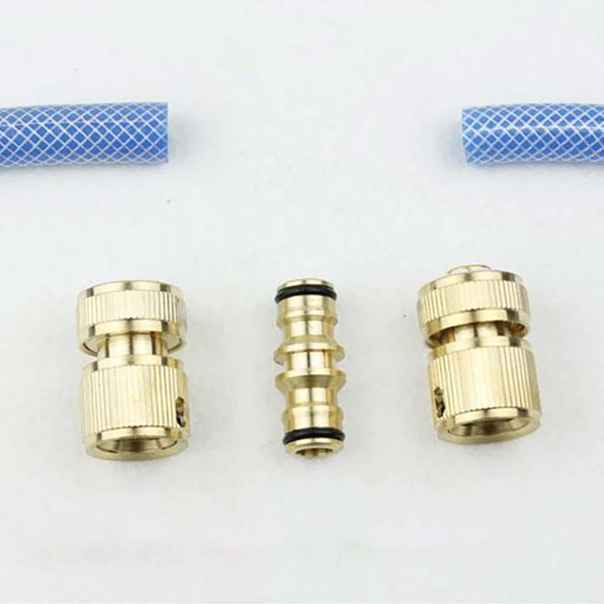 Household Two-way Brass Pipe Connector Garden Irrigation Accessories Water Gun Hose Adapter Extension Joint Connector