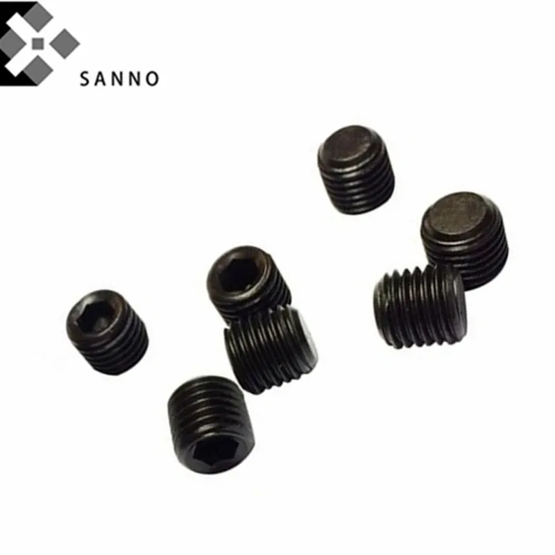 100pcs 12.9 Grade M3x3 - M4x25 Socket Set Screws Internal Hex Socket Head Cap Screws Flat Point Bolts Fastener Thread Rods