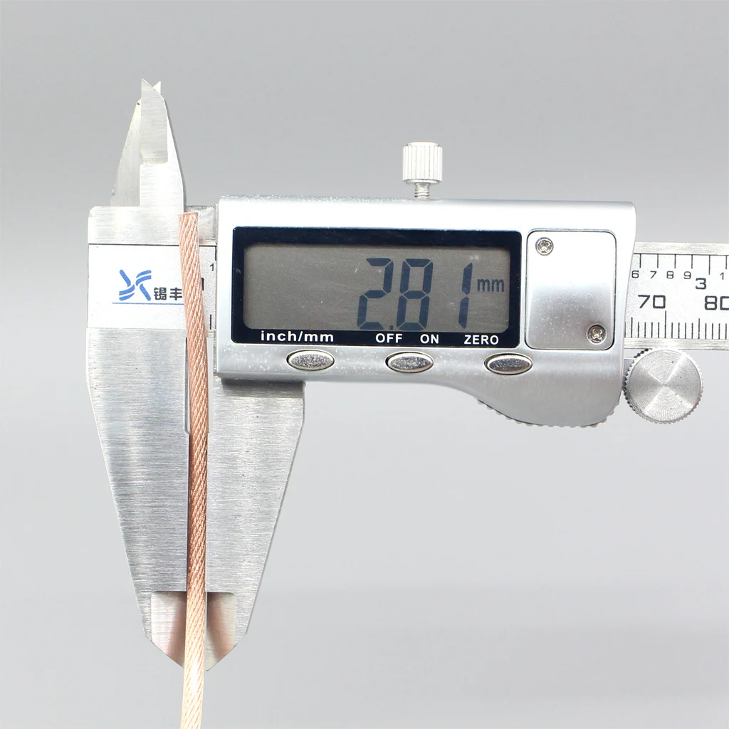 LN 007736   100 متر Type6 النحاس مرحبا الدقة 9*7*9/0.05 مللي متر 7n Litz OCC التدريع 7*9*0.05 مللي متر 63Core OCC لوحة فضية داخل OD2.8mm سماعة