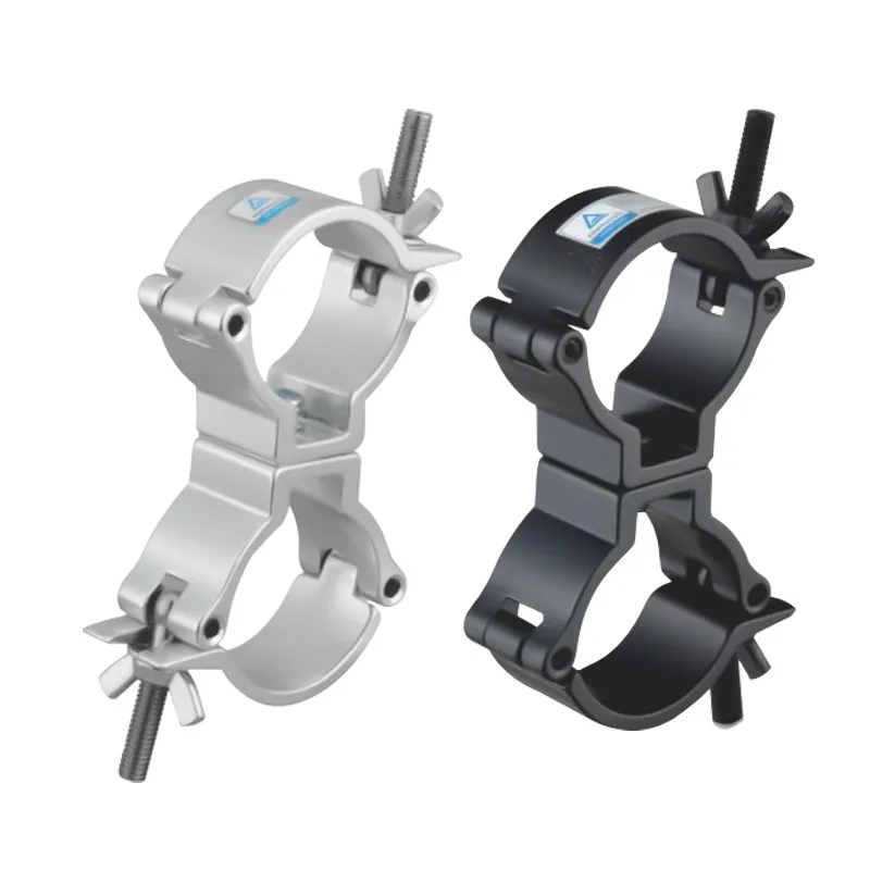 Mini 360 Swivel Clamp Aluminium Double Coupler Suit 48-51mm Tubes Fit F34 Truss TUV Quality Stage Accessories