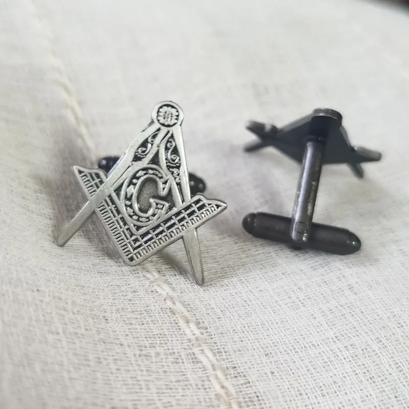 الماسونية 2 درجة الماسونية الحرة مربع والبوصلة G أزرار أكمام الماسونية الموضة الكفة زر كم الكفة لينك لودج #2