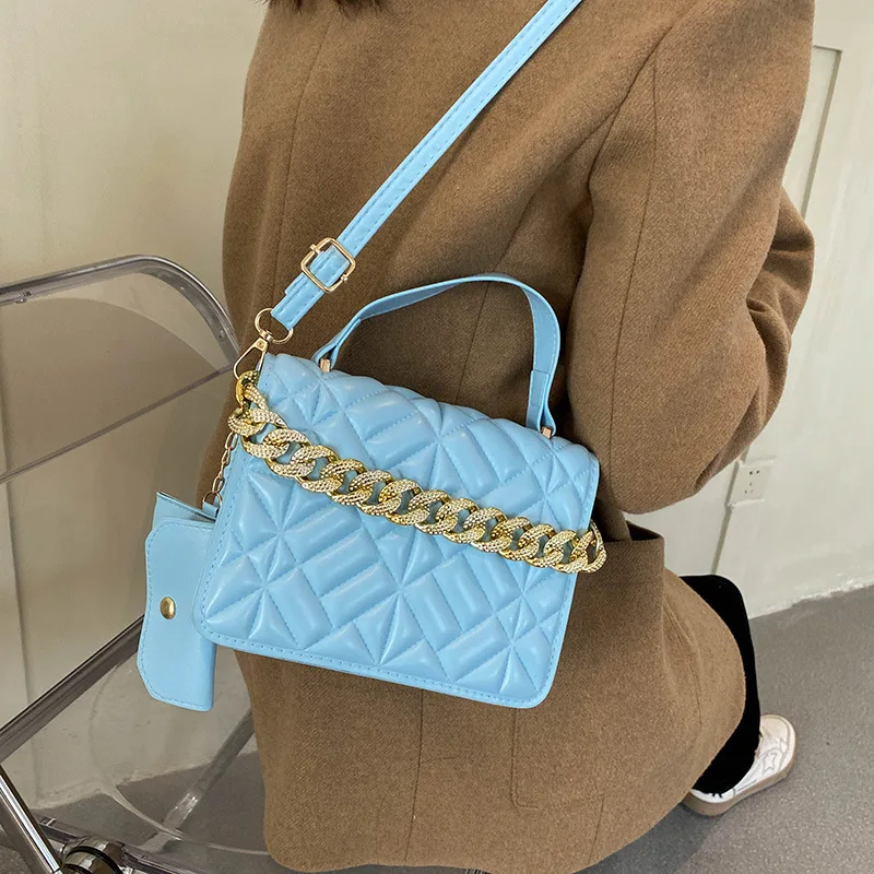 Luxury Handbags Designer Women Shoulder Bag Fashion Plaid Pu Leather Crossbody Bags With Coin Purses