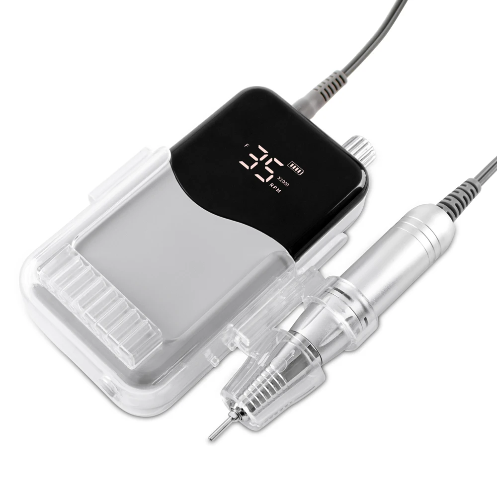 Draagbare Desktop Draadloze Nagelboormachine 35000 RPM Oplaadbare Draadloze Manicure Elektrische Nagelvijl Boor Nagelvijlgolf